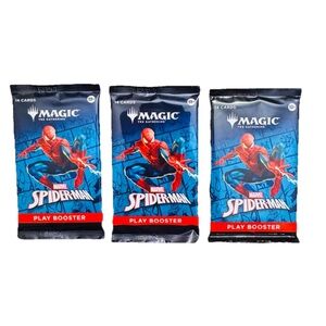 Lot Of 3 Magic the Gathering: Marvel Spiderman - Play Booster Pack NEW!